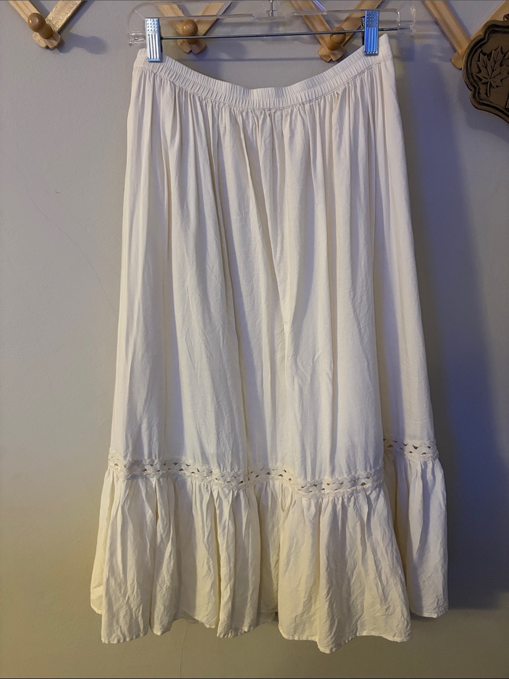LC Lauren Conrad Maxi Skirt with Crochet Accent